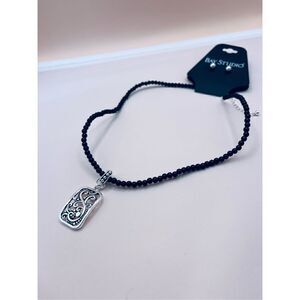 Bay Studio Women's Silver-Tone Paisley Necklace And Earring Set NWT